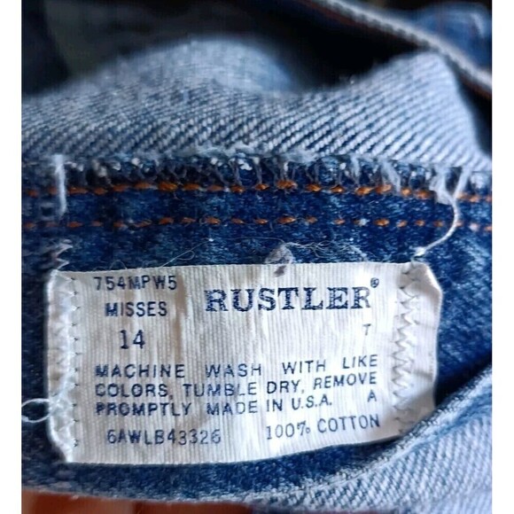 Rustler Tapered Jeans Women’s Size 14 Mises High Waisted Made In USA Vintage - Picture 3 of 10
